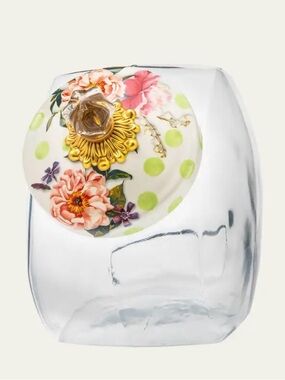 Set of MACKENZIE-CHILDS Cookie Jars with Wildflowers Enamel Lids